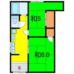 竹田アパートの物件間取画像